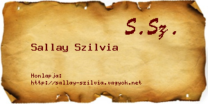Sallay Szilvia névjegykártya