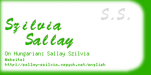 szilvia sallay business card